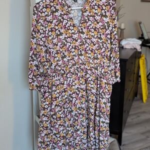 Torrid Floral Print Dress with V-Neck